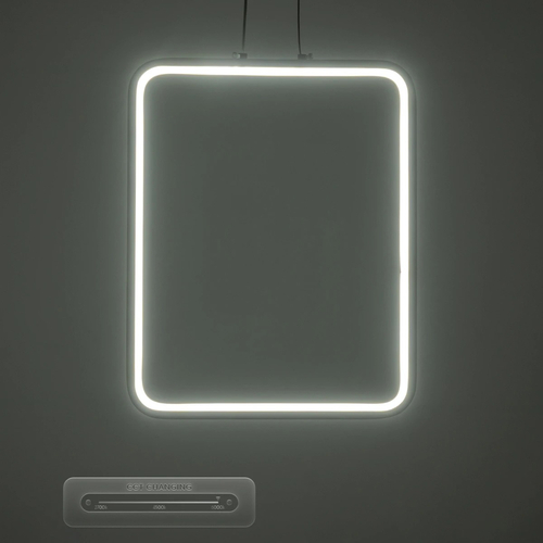 GLOBOSTAR® NEROBA 61304 Μοντέρνο Κρεμαστό Φωτιστικό Οροφής LED 18W 1980lm 360° AC 220-240V IP20 Ρυθμιζόμενο Λευκό CCT με On/Off 2700K/4500K/6000K - Lumileds SMD Chip - Νίκελ Βούρτσας - Μ29 x Π2 x Υ36cm - 3 Χρόνια Εγγύηση