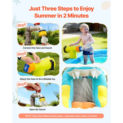 Φουσκωτό Σπιτάκι Αναπηδήσεων VEVOR, Νεροτσουλήθρα Φουσκωτού Σπιτιού Αναπηδήσεων 11,6 x 13,1 x 7,7 πόδια, Κάστρο-Ρηλάξ με Ζώνη Αναπηδήσεων, Τοίχος Αναρρίχησης, Πισίνα με Νερό & Ρίψη Ρίγας Νερού, για 3 έως 4 παιδιά ηλικίας 3 έως 8 ετών