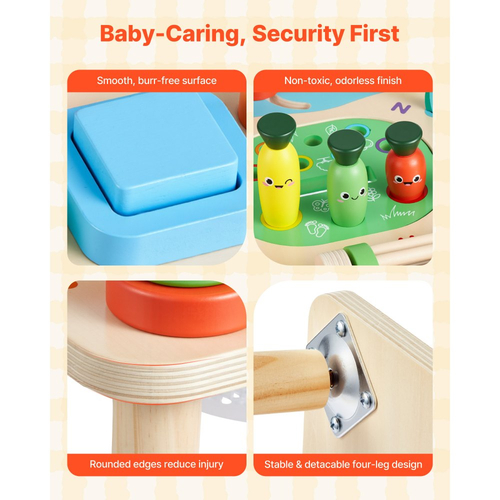 Τραπέζι Δραστηριοτήτων VEVOR Montessori για νήπιο 1-3 ετών, Ξύλινο Γραφείο Δραστηριοτήτων Learn 13 σε 1, Παιδικό Τραπέζι Παιχνιδιού για Αγόρια & Κορίτσια Ηλικίας 6+ Μηνών, Υπέροχα Γενέθλια, Χριστούγεννα, Δώρο για την Ημέρα του Παιδιού