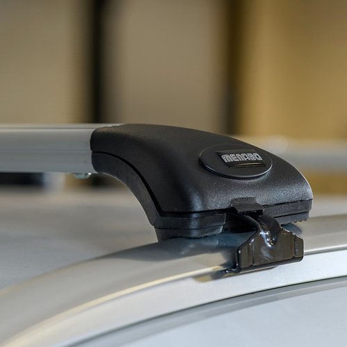 MENABO ΠΤΥΣΣΟΜΕΝΕΣ ΜΠΑΡΕΣ ΟΡΟΦΗΣ ΑΛΟΥΜΙΝΙΟΥ ARIETE 81.5-119.5 cm ΣΕ ΑΣΗΜΙ ΧΡΩΜΑ ΓΙΑ Audi Q4 E-Tron 5 doors 2021> ΜΕ FLUSH RAILS 5.5 cm max - 2 ΤΕΜ. (12060/MB)