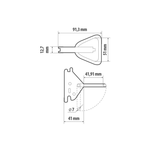 Lampa - Μπάρα Σιδήρου Κόφας για Καρότσα Διάτρητη για Υποδοχή Γάντζων Συγκράτησης Φορτίου 3000x12x131mm max 1100kg για Φορτηγά και Trailer - 1 τεμ. (L9725.9)