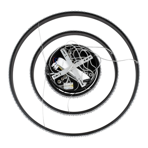 kelvo® DIAMOND KLV-101-0237-V2 Κρεμαστό Φωτιστικό Οροφής LED 100W 10000lm 180° AC 220-240V IP20 Ρυθμιζόμενο Λευκό CCT με Χειριστήριο από 2700K έως 6000K Dimmable - Lumileds SMD Chip - Μαύρο Ματ - Μ60 x Π60 x Υ60cm - 3 Χρόνια Εγγύηση