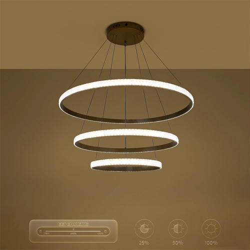 kelvo® DIAMOND KLV-101-0240-V2 Κρεμαστό Φωτιστικό Οροφής LED 120W 12000lm 180° AC 220-240V IP20 Ρυθμιζόμενο Λευκό CCT με Χειριστήριο από 2700K έως 6000K Dimmable - Lumileds SMD Chip - Χρυσό Πλατίνα - Μ80 x Π80 x Υ80cm - 3 Χρόνια Εγγύηση