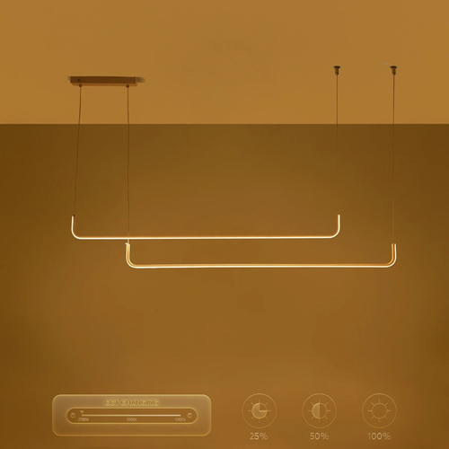 kelvo® LINARIA KLV-101-0259-V2 Κρεμαστό Φωτιστικό Οροφής LED 72W 7200lm 180° AC 220-240V IP20 Ρυθμιζόμενο Λευκό CCT με Χειριστήριο από 2700K έως 6000K Dimmable - Lumileds SMD Chip - Λευκό Ματ - Μ220 x Π4 x Υ25cm - 3 Χρόνια Εγγύηση