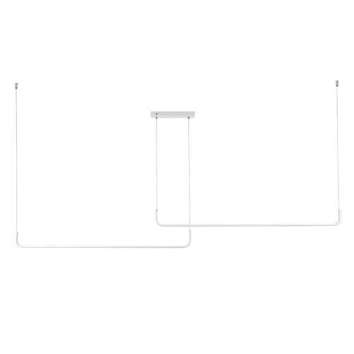 kelvo® LINARIA KLV-101-0259-V2 Κρεμαστό Φωτιστικό Οροφής LED 72W 7200lm 180° AC 220-240V IP20 Ρυθμιζόμενο Λευκό CCT με Χειριστήριο από 2700K έως 6000K Dimmable - Lumileds SMD Chip - Λευκό Ματ - Μ220 x Π4 x Υ25cm - 3 Χρόνια Εγγύηση