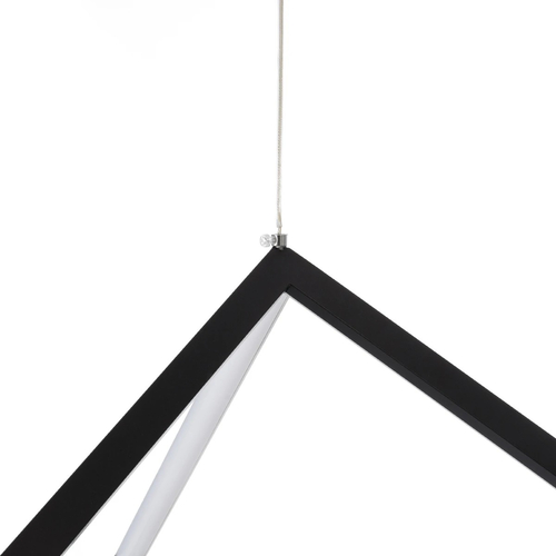 kelvo® KIBOO KLV-101-0261 Κρεμαστό Φωτιστικό Οροφής LED 36W 3600lm 360° AC 220-240V IP20 Ρυθμιζόμενο Λευκό CCT με Χειριστήριο από 2700K έως 6000K Dimmable - Lumileds SMD Chip - Μαύρο Ματ - Μ40 x Π40 x Υ40cm - 3 Χρόνια Εγγύηση