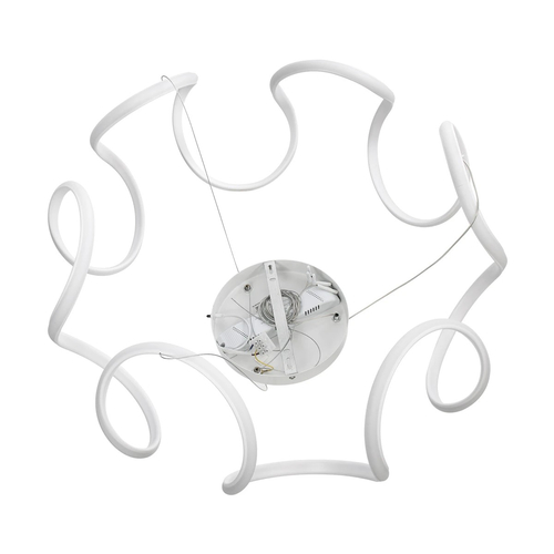 kelvo® TARANTULA KLV-101-0270 Κρεμαστό Φωτιστικό Οροφής LED 120W 12000lm 360° AC 220-240V IP20 Ρυθμιζόμενο Λευκό CCT με Χειριστήριο από 2700K έως 6000K Dimmable - Lumileds SMD Chip - Λευκό Ματ - Μ78 x Π78 x Υ31.5cm - 3 Χρόνια Εγγύηση