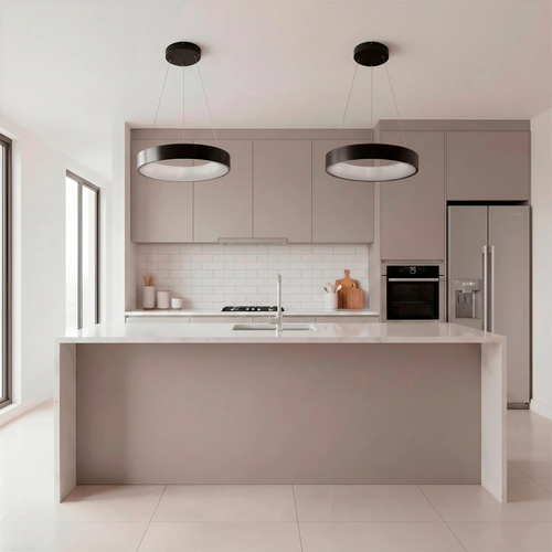 kelvo® SALEM KLV-101-0285 Κρεμαστό Φωτιστικό Οροφής LED 75W 7500lm 120° AC 220-240V IP20 Ρυθμιζόμενο Λευκό CCT με Χειριστήριο από 2700K έως 6000K Dimmable - Lumileds SMD Chip - Μαύρο Ματ - Μ45 x Π45 x Υ6cm - 3 Χρόνια Εγγύηση