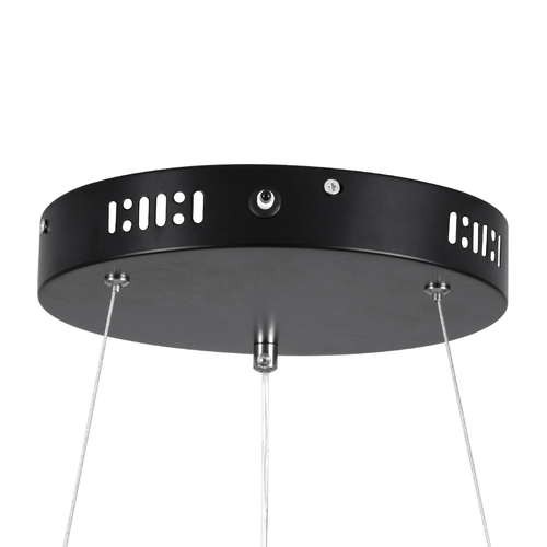 kelvo® SALEM KLV-101-0285 Κρεμαστό Φωτιστικό Οροφής LED 75W 7500lm 120° AC 220-240V IP20 Ρυθμιζόμενο Λευκό CCT με Χειριστήριο από 2700K έως 6000K Dimmable - Lumileds SMD Chip - Μαύρο Ματ - Μ45 x Π45 x Υ6cm - 3 Χρόνια Εγγύηση