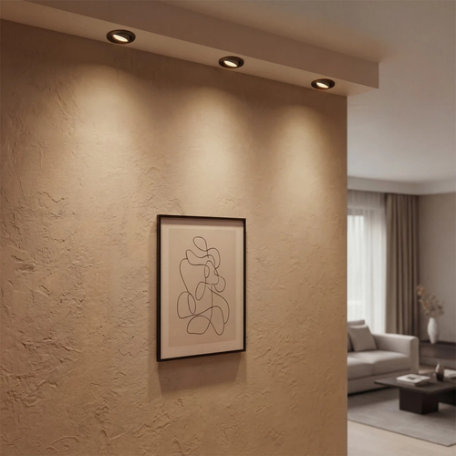 kelvo® LEO KLV-101-0311 Χωνευτό Κινούμενο Φωτιστικό Downlight Σποτ με Honeycomb Anti-Glare Reflector LED 10W 1250lm 38° AC 220-240V IP20 Θερμό Λευκό 2700K - Bridgelux COB Chip & TÜV SÜD Driver - Μαύρο Ματ - Μ8.5 x Π8.5 x Υ6.6cm / Q7.5cm - 5 Χρόνια Εγγύηση