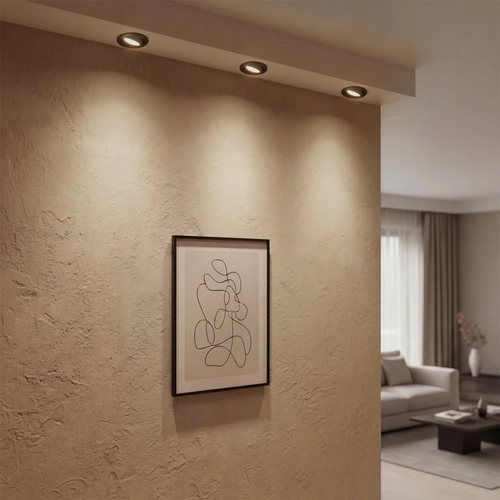 kelvo® LEO KLV-101-0314 Χωνευτό Κινούμενο Φωτιστικό Downlight Σποτ με Honeycomb Anti-Glare Reflector LED 10W 1300lm 38° AC 220-240V IP20 Φυσικό Λευκό 4500K - Bridgelux COB Chip & TÜV SÜD Driver - Μαύρο Ματ - Μ8.5 x Π8.5 x Υ6.6cm / Q7.5cm - 5 Χρόνια Εγγύηση
