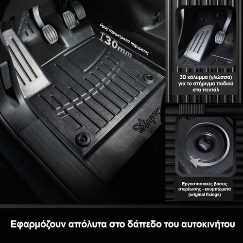 Race Action - Πατάκια Για Dacia Duster III (P1310) 2024-2026 5πορτο Λάστιχο Σκαφάκια Προστατευτικά Με Κουμπώματα υλικό Λάστιχο για Επιβατικά Αυτοκίνητα - 4 τεμ. (5018444/ST)