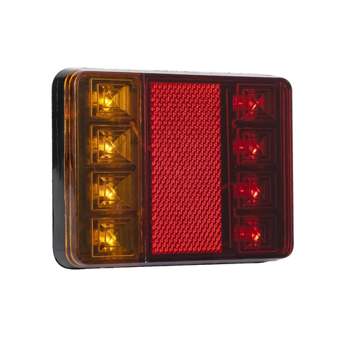 GLOBOSTAR® TAILIGHT 999-0255 Πίσω Φανάρι Οχημάτων LED 9W 360lm 140° DC 12V Αδιάβροχο IP66 Πορτοκαλί & Κόκκινο & Ψυχρό Λευκό 6000K - Μ12 x Π9.5 x Υ2cm - Πακέτο 2 Τεμαχίων - 1 Χρόνο Εγγύηση