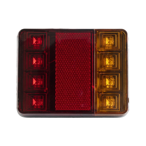 GLOBOSTAR® TAILIGHT 999-0255 Πίσω Φανάρι Οχημάτων LED 9W 360lm 140° DC 12V Αδιάβροχο IP66 Πορτοκαλί & Κόκκινο & Ψυχρό Λευκό 6000K - Μ12 x Π9.5 x Υ2cm - Πακέτο 2 Τεμαχίων - 1 Χρόνο Εγγύηση