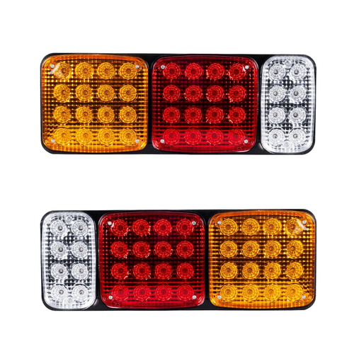 GLOBOSTAR® TAILIGHT 999-0259 Πίσω Φανάρι Οχημάτων LED 9W 360lm 180° DC 24V Αδιάβροχο IP66 Πορτοκαλί & Κόκκινο & Ψυχρό Λευκό 6000K - Μ42 x Π4.3 x Υ15.4cm - Πακέτο 2 Τεμαχίων - 1 Χρόνο Εγγύηση