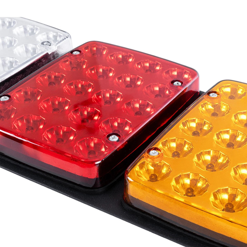 GLOBOSTAR® TAILIGHT 999-0260 Πίσω Φανάρι Οχημάτων LED 9W 360lm 180° DC 24V Αδιάβροχο IP66 Πορτοκαλί & Κόκκινο & Ψυχρό Λευκό 6000K - Μ33 x Π2.4 x Υ14cm - Πακέτο 2 Τεμαχίων - 1 Χρόνο Εγγύηση