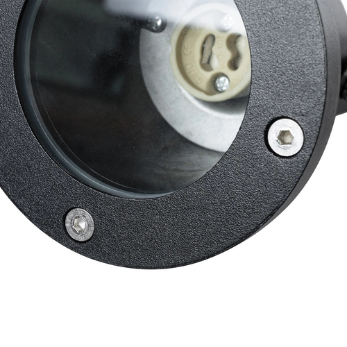 kelvo® GARDELINI KLV-101-0001-V2 Φωτιστικό Σποτ Τοίχου με Βάση για Λάμπα MR16 με Ντουί GU10 AC 220-240V Αδιάβροχο IP65 - Μαύρο Ματ - Μ10 x Π10 x Υ30cm