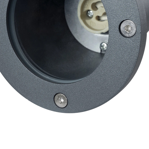 kelvo® GARDELINI KLV-101-0002-V2 Φωτιστικό Σποτ Τοίχου με Βάση για Λάμπα MR16 με Ντουί GU10 AC 220-240V Αδιάβροχο IP65 - Γκρι Ανθρακί Ματ - Μ10 x Π10 x Υ30cm