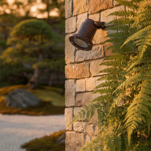 kelvo® GARDELINI KLV-101-0004-V2 Φωτιστικό Σποτ Τοίχου με Βάση για Λάμπα MR16 με Ντουί GU10 AC 220-240V Αδιάβροχο IP65 -  Μπρονζέ Εφέ Σκουριάς Ματ - Μ10 x Π10 x Υ30cm