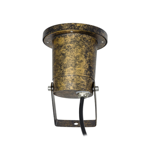 kelvo® GARDELINI KLV-101-0005-V2 Φωτιστικό Σποτ Τοίχου με Βάση για Λάμπα MR16 με Ντουί GU10 AC 220-240V Αδιάβροχο IP65 -  Χρυσό Εφέ Σκουριάς Ματ - Μ10 x Π10 x Υ30cm