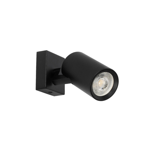 kelvo® SPOTA KLV-101-0134-V2 Κινούμενο Φωτιστικό Σποτ Τοίχου για Λάμπα MR16 με Ντουί GU10 AC 220-240V IP20 - Μαύρο Ματ - Μ7 x Π6 x Υ14cm