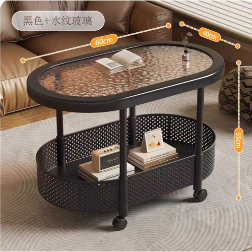 Τροχήλατο βοηθητικό τραπέζι σαλονιού διώροφο - 10712 - 282166 - White