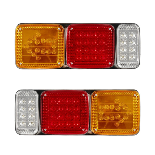 GLOBOSTAR® ARROWLIGHT 999-0262 Πίσω Φανάρι Οχημάτων Βέλος LED 9W 360lm 180° DC 24V Αδιάβροχο IP66 Πορτοκαλί & Κόκκινο & Ψυχρό Λευκό 6000K - Μ40 x Π3.5 x Υ15cm - Πακέτο 2 Τεμαχίων - 1 Χρόνο Εγγύηση