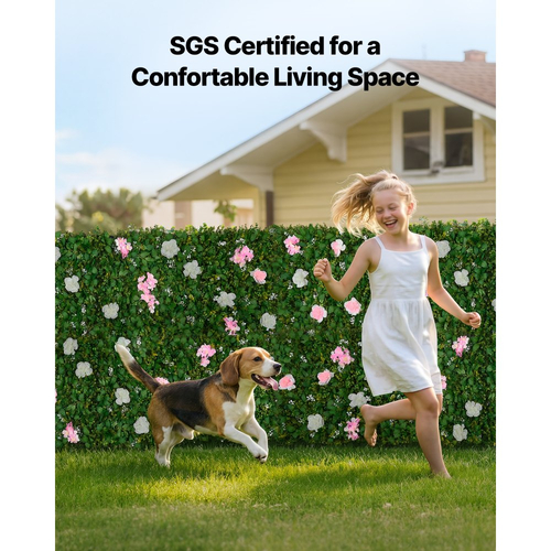 VEVOR Τεχνητό Πολυτελές Φόντο Τοίχου με Λουλούδια, 2 τεμάχια, Κάθε Πάνελ 61 x 243,8 cm, Υπέροχο Τρισδιάστατο Φόντο από Μεταξωτά Λουλούδια Φιλικό προς τα Κατοικίδια, Εύκολη Εγκατάσταση Πάνελ Τοίχου με Λουλούδια για Γάμο, Εκδήλωση, Πάρτι, Διακόσμηση Σπιτιού