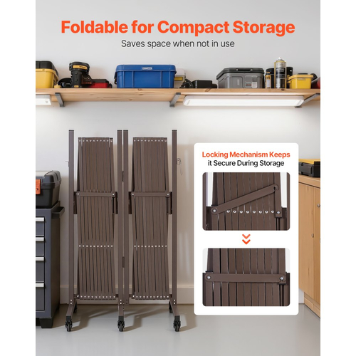 Διπλά επεκτάσιμα οδοφράγματα VEVOR, επεκτάσιμο φράγμα ασφαλείας 8,18 m, περιστρεφόμενο κινητό οδοφράγμα 0-180° με ροδάκια κλειδώματος, φορητή πτυσσόμενη πύλη ασφαλείας για κλιμακοστάσιο κήπου και βεράντας