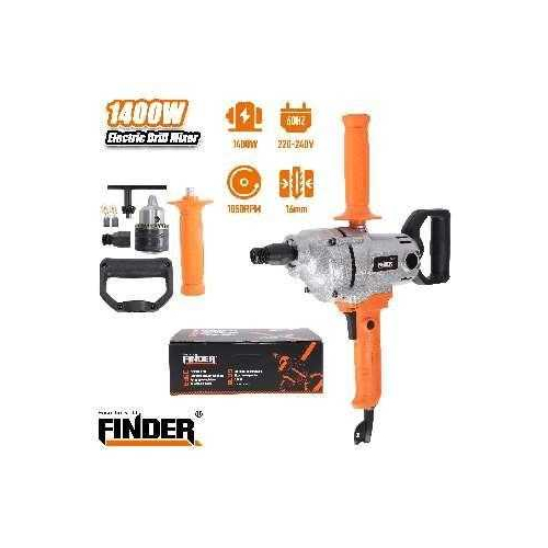 Ηλεκτρικός αναδευτήρας χρωμάτων/κονιαμάτων & τρυπάνι - 1400W - Finder - 197374