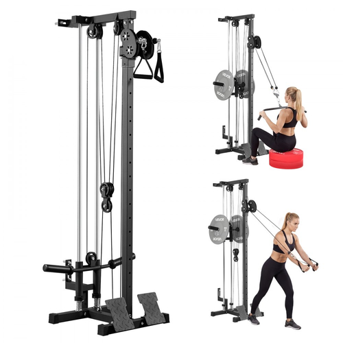 Μηχανή VEVOR LAT Pull Down, Μηχανή καλωδίωσης κωπηλατικής 3 σε 1, Μηχανήματα καλωδίωσης για οικιακό γυμναστήριο με ρύθμιση ύψους 18 επιπέδων, Σχεδιασμός τοποθέτησης σε τοίχο, Φορτίο 227kg Lat Tower για προπονήσεις ολόκληρου του σώματος, Προπόνηση με ένα χέρι