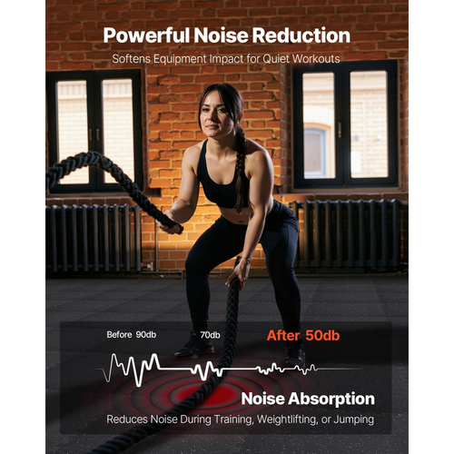 Χαλί άσκησης παζλ VEVOR, 24 τεμάχια χαλάκια γυμναστικής, 610 x 610 x 14 mm, Σετ χαλιών αφρού EVA υψηλής πυκνότητας, μαλακά πλακάκια από καουτσούκ που αλληλοσυνδέονται, προστατευτική επένδυση δαπέδου με γκρι κουκκίδες για γυμναστήριο στο σπίτι και γραφείο