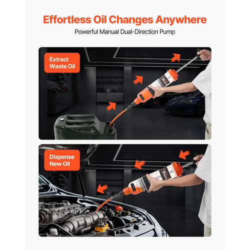 Εξολκέας υγρών VEVOR 1,5 L, χειροκίνητος εξολκέας αντλίας υγρών αυτοκινήτων, σύριγγα λαδιού με μακρύ σωλήνα και σωλήνες επέκτασης, εύκολη αλλαγή λαδιού, αντλία αναρρόφησης για χλοοκοπτικά, αυτοκίνητα, πλοία, καροτσάκια γκολφ, μοτοσικλέτες