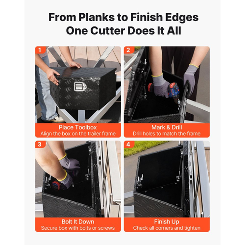 Κουτί με γλώσσα ρυμούλκησης VEVOR, Εργαλειοθήκη αλουμινίου με γλώσσα ρυμούλκησης 660 x 330 x 305 mm, Οργανωτής αποθήκευσης βαρέως τύπου με κλειδαριά και κλειδιά, Εργαλειοθήκη για καρότσα φορτηγού, RV, SUV, εκτός δρόμου, μαύρο