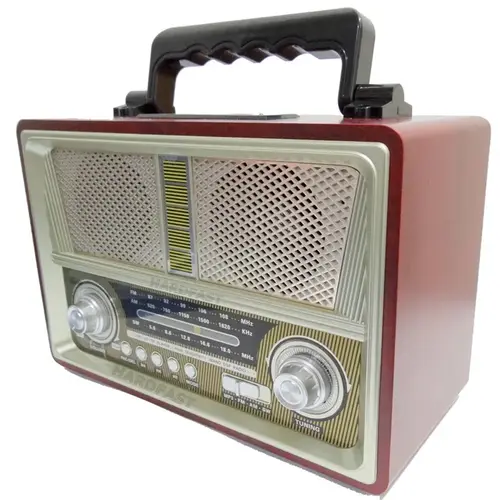 Επαναφορτιζόμενο ραδιόφωνο Retro - M1802-BT - 018022 - Silver