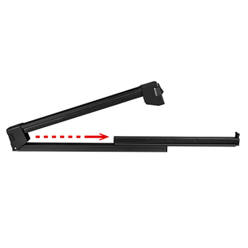 Menabo - Βάση Σκι Οροφής Αλουμινίου Yelo Black με Κλειδί για 6 Ζευγάρια Σκι ή 4 Snowboard για Ασφαλή Μεταφορά Φορτίου - 1 Σετ (14200/MB)