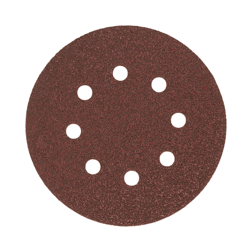 Γυαλόχαρτο 100τεμ. VELCRO με 8 τρύπες 125mm κόκκινο Νο120 / 78072744815