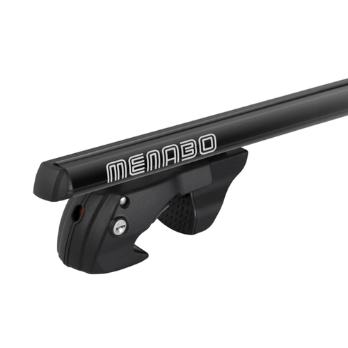 MENABO ΜΠΑΡΕΣ ΟΡΟΦΗΣ ΑΛΟΥΜΙΝΙΟΥ SHERMAN BLACK 120 cm ΣΕ ΜΑΥΡΟ ΧΡΩΜΑ ΓΙΑ Rover 75 Tourer 5 doors 2000>2005 ΜΕ RAISED RAILS (Παράλληλες Μπάρες με Κενό) - 2 ΤΕΜ. (12280/MB)