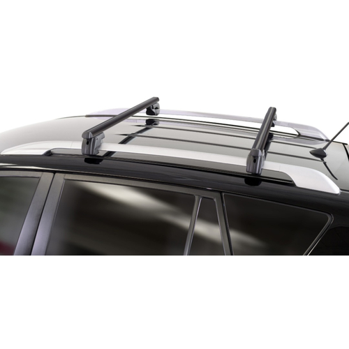 MENABO ΜΠΑΡΕΣ ΟΡΟΦΗΣ ΑΛΟΥΜΙΝΙΟΥ SHERMAN BLACK 120 cm ΣΕ ΜΑΥΡΟ ΧΡΩΜΑ ΓΙΑ Toyota Estima 5 doors 2000>2002 ΜΕ RAISED RAILS (Παράλληλες Μπάρες με Κενό) - 2 ΤΕΜ. (12280/MB)