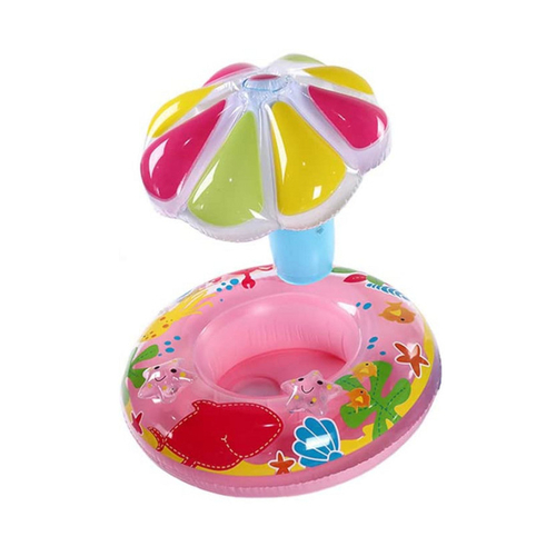 Παιδικό φουσκωτό σωσίβιο με κάθισμα και σκίαστρο - SL-B103 - 152155 - Pink