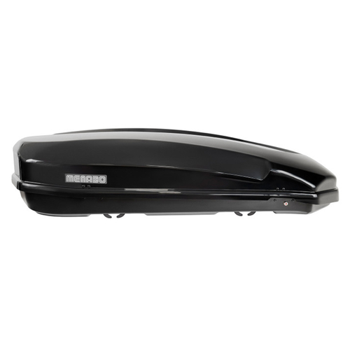Menabo - Μπαγκαζιέρα Οροφής Satellite 600 Duo Black με Δαγκάνες Crab (Μαύρη / Γυαλιστερή 197,6x94x46,7cm) για Ασφαλή Μεταφορά Φορτίου - 1 τεμ. (16920/MB)