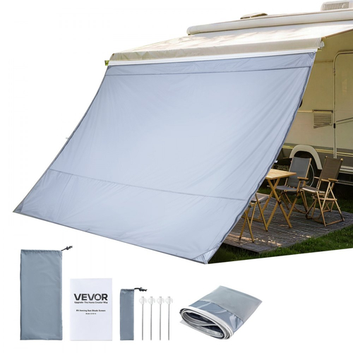 Τέντα VEVOR RV, 2 x 2,8 m (Χωράει τέντες 3 m) με κάλυμμα PU με φερμουάρ UV50+, αντηλιακό από πολυεστερικό πλέγμα διπλής ραφής για ταξίδια και υπαίθριες κατασκηνώσεις με τροχόσπιτα