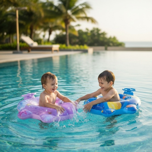 Παιδικό φουσκωτό σωσίβιο με τιμόνι και κάθισμα - 155005
