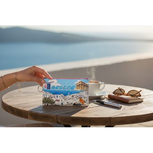 Πορτοφόλι Souvenir μπρελόκ - PVC - Greece - 16*10cm - 871716