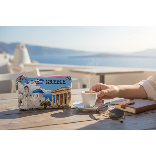 Πορτοφόλι Souvenir μπρελόκ - PVC - Greece - 16*10cm - 871717