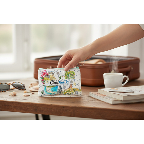 Πορτοφόλι Souvenir μπρελόκ - PVC - Chalkidiki - 11*7cm - 871720