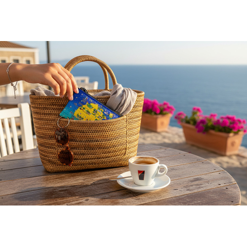 Πορτοφόλι Souvenir μπρελόκ - PVC - Thassos - 11*7cm - 871734