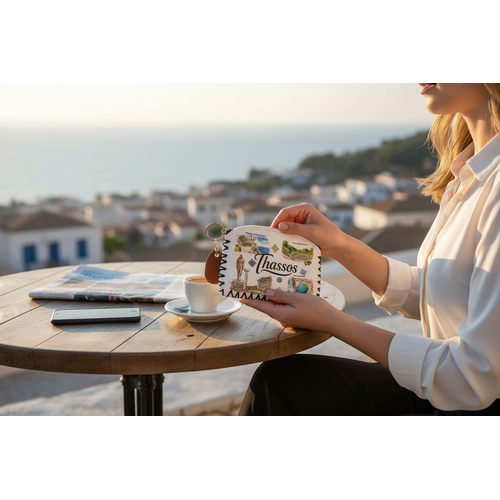 Πορτοφόλι Souvenir μπρελόκ - PVC - Thassos - 14*9cm - 871752