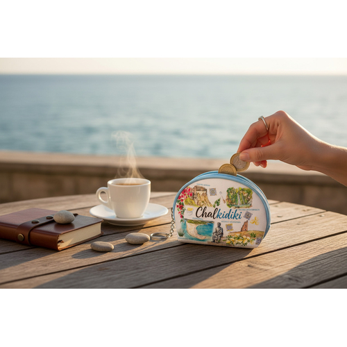 Πορτοφόλι Souvenir μπρελόκ mini - PVC - Chalkidiki - 10*8*3cm - 871760