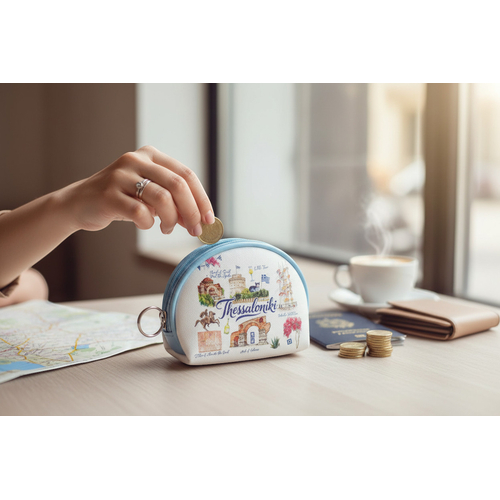 Πορτοφόλι Souvenir μπρελόκ mini - PVC - Thessaloniki - 10*8*3cm - 871764